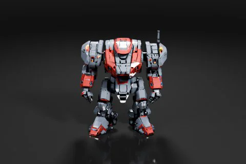 Robot-like figure 3D model preview
