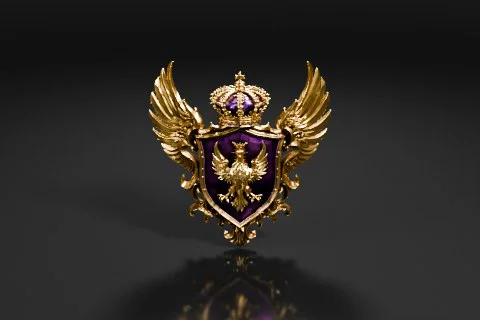 Heraldic emblem 3D model preview
