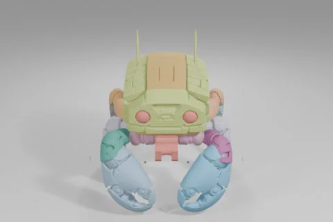 Toy robot 3D model preview