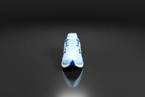 Blue and white sports shoe 3D model preview