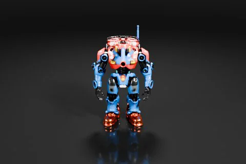 Robot-like figure 3D model preview