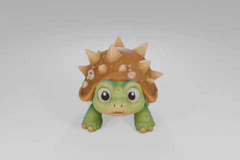 Small toy turtle 3D model preview