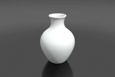 White vase 3D model preview