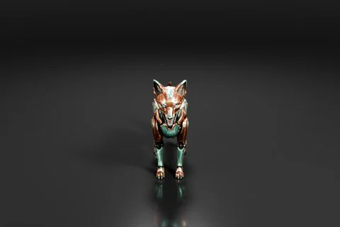 Small figurine of a fox 3D model preview