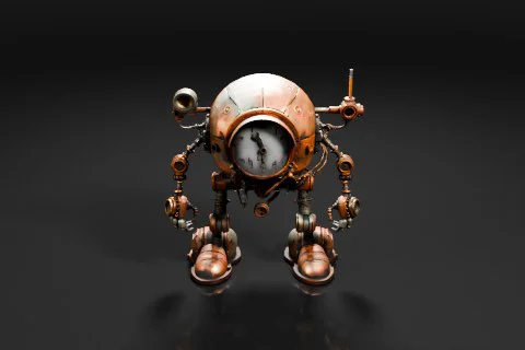Robot-like figure 3D model preview