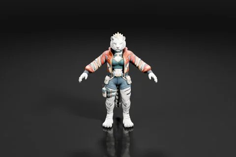 Toy figure of a character from the video game series Star Wars 3D model preview