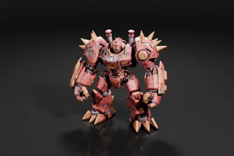 Photograph of a miniature model of a robot 3D model preview