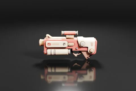 Photograph of a toy gun 3D model preview