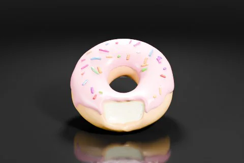 Donut 3D model preview