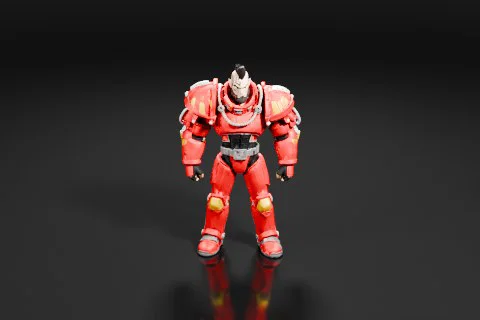 Toy figure of a robot 3D model preview