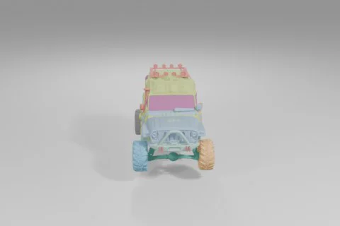 Toy car 3D model preview