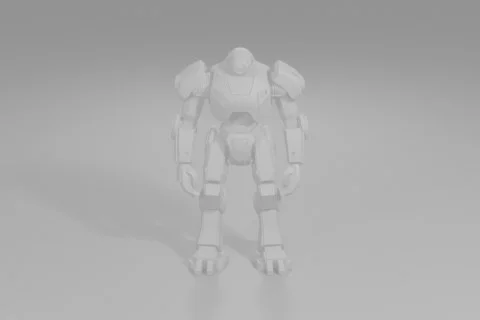 Robot-like figure 3D model preview