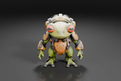 Frog 3D model preview