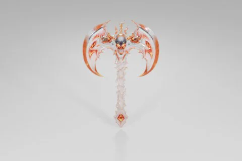 Sword with a unique design 3D model preview