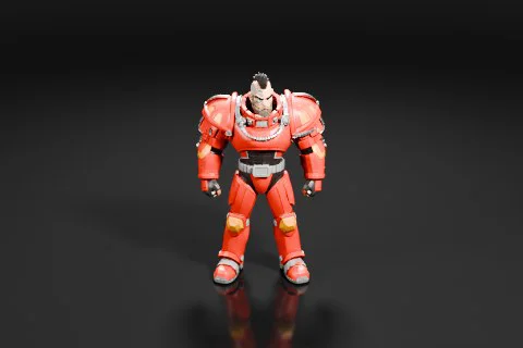 Robot-like figure 3D model preview