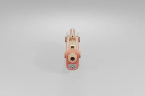 Small, pink-colored object with a cylindrical shape 3D model preview