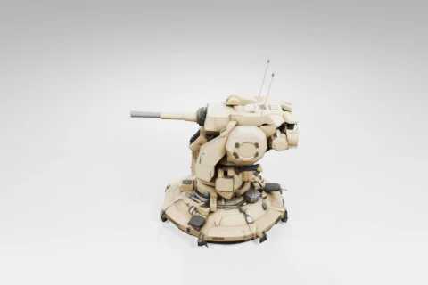 Futuristic-looking robot-like structure 3D model preview