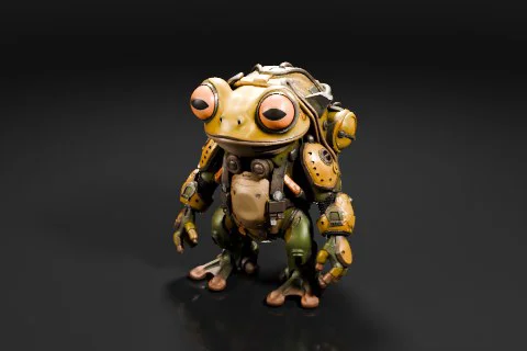 Robot frog 3D model preview