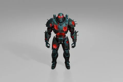 Robot-like figure 3D model preview
