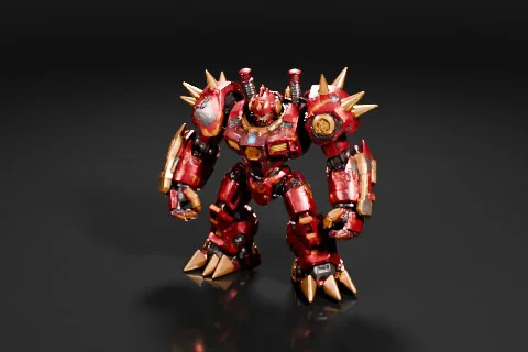 Photograph of a toy figure of a robot 3D model preview