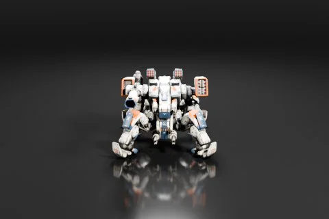 Robot-like figure 3D model preview