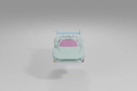 Sports car 3D model preview