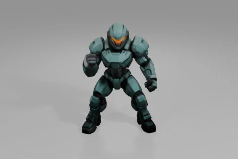 Robot-like figure 3D model preview