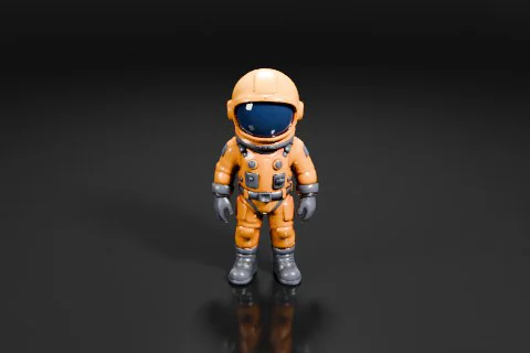 Toy figure of an astronaut 3D model preview