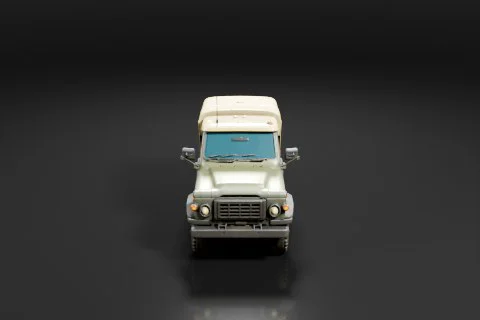 Vintage truck 3D model preview