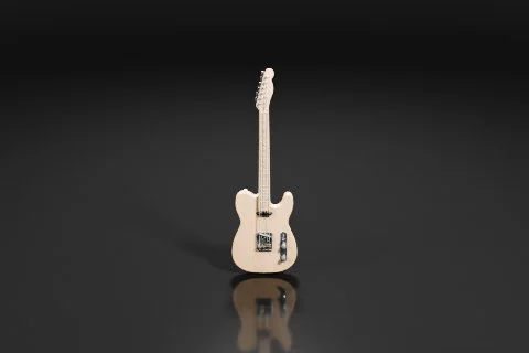 Electric guitar 3D model preview