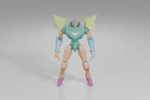 Robot-like figure 3D model preview