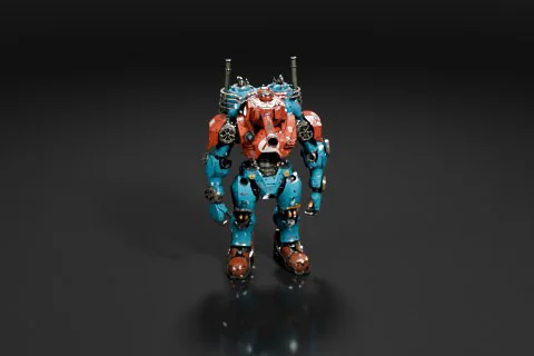 Robot-like figure 3D model preview