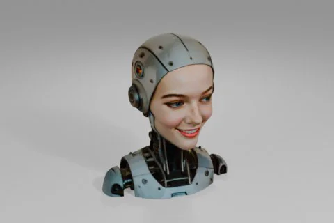 Robot head 3D model preview
