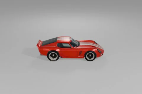 Red sports car 3D model preview