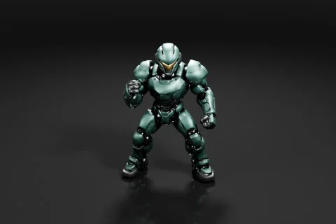 Robot-like figure 3D model preview