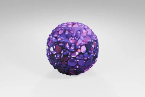 Spherical object 3D model preview