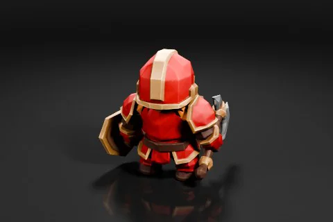 Character from a video game 3D model preview