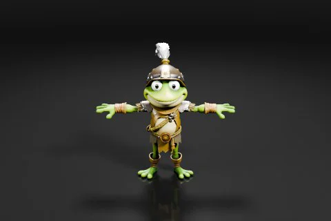 Cartoon character 3D model preview