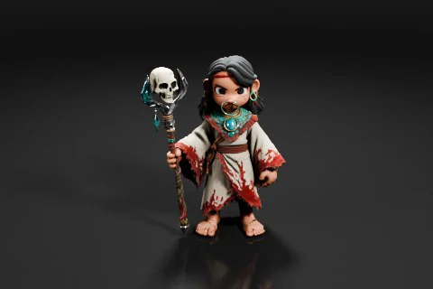 Figurine of a character from a video game 3D model preview