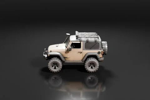 Toy jeep 3D model preview