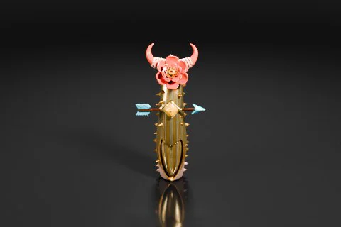 Decorative object with a black background 3D model preview