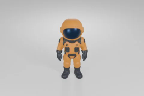 Toy figure of an astronaut 3D model preview
