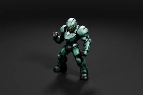 Robot-like figure 3D model preview