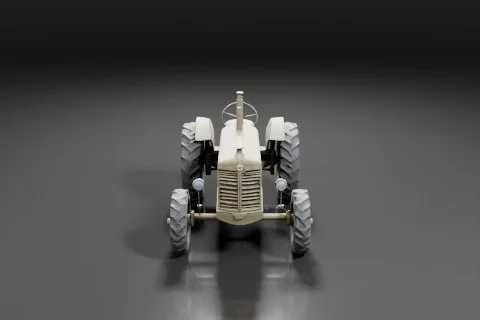 Toy tractor 3D model preview
