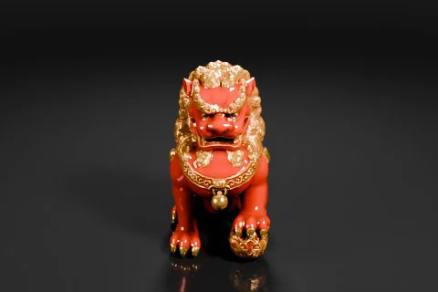 Small figurine of a lion 3D model preview