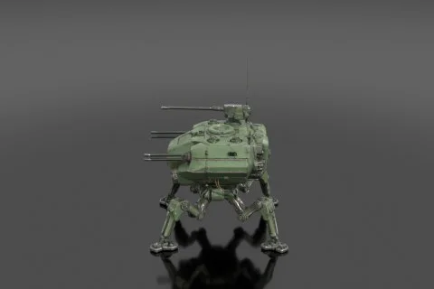 Robot-like creature 3D model preview