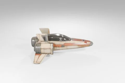 Model of a fighter jet 3D model preview