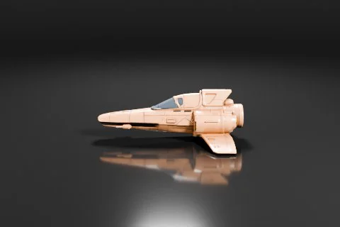 Small model of a fighter jet 3D model preview