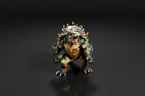 Toy figure of a monster 3D model preview