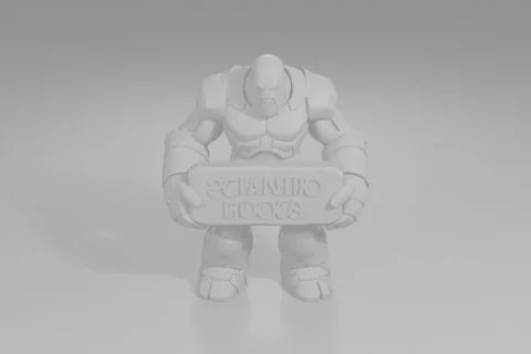 Robot-like figure 3D model preview